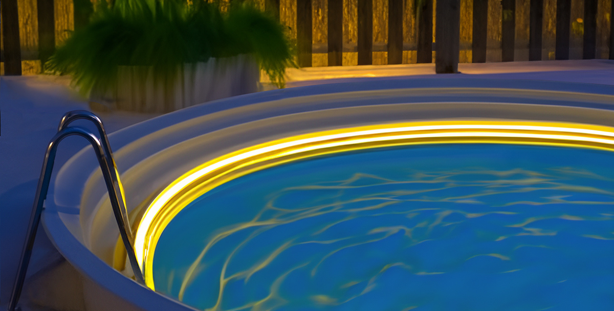 Aboveground Multicolored Pool Lighting