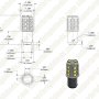 1142 LED Bulb - 18 SMD LED Tower - BA15D Retrofit