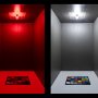 1142 LED Bulb - 27 SMD LED Tower - BA15D Retrofit: Shown On In Green, Red, Cool White, And Warm White (Left To Right).