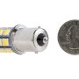 1156 LED Bulb - 27 SMD LED Tower - BA15S Retrofit: Back View with Size Comparison