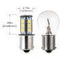1156 LED Bulb - 18 SMD LED Tower - BA15S Retrofit: Profile View and Measurements