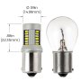 1156 CAN Bus LED Bulb - 30 SMD LED Tower - BA15S Retrofit: Profile View with Size Comparison to Stock Incandescent Bulb and Dimensions