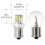 1156 LED Bulb w/ Stock Cover - 36 SMD LED Tower - BA15S Retrofit: Profile View and Measurements