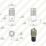 1157 LED Bulb - Dual Function 18 SMD LED Tower - BAY15D Retrofit
