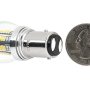 1157 LED Bulb - Dual Intensity 36 High Power LEDs: Back View With Size Comparison 