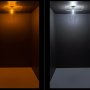 1157 LED Bulb - Dual Function 28 SMD LED Tower - BAY15D Retrofit: Shown On From Left In Red, Amber, Cool White, And Natural White.