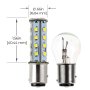 1157 LED Bulb - Dual Function 28 SMD LED Tower - BAY15D Retrofit: Profile View