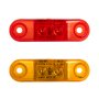 Front view of oblong 2 LED mini clearance or side marker lights