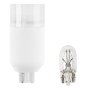 921 LED Bulb - 3 SMD LED Ceramic Tower - Miniature Wedge Retrofit: Shown Compared To Typical 194 Style Incandescent Bulb. 