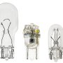 194 LED Bulb - 5 LED Wide Angle Wedge Base: Profile View With Size Comparison To 194 &amp; 921 Stock Bulbs