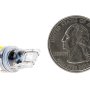 194 LED Bulb w/ Socket - 5 SMD LED - Miniature Wedge Retrofit: Back View with Size Comparison