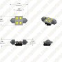 DE3175 LED Bulb - 4 SMD LED Festoon