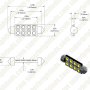 578 LED Bulb - 8 LED Festoon - 44mm