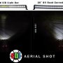 50&amp;quot; Off Road Curved LED Light Bar Compared to the 50&amp;quot; Straight Off Road LED Light Bar Aerial Shot.  100 Feet From Tree Line.