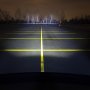 50&amp;quot; Off Road Curved LED Light Bar - 288W: Showing Beam Pattern On Tree Line 200 Feet Away