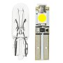 74 LED Bulb - 3 SMD LED Wide Angle Wedge Base: Profile View With Size Comparison To 74 Incandescent Bulb