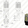 7440/7443 CK LED Bulb - Dual Function 27 SMD Tower - Wedge Retrofit