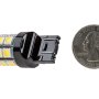 7440/7443 CK LED Bulb - Dual Function 27 SMD Tower - Wedge Retrofit: Back View with Size Comparison