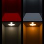 7507 (PY21W) LED Bulb - 18 SMD LED Tower - BAU15S Retrofit: Shown On In Red (Top Left), Cool White (Top Right), Warm White (Bottom Left), And Amber (Bottom Right). 