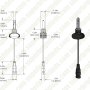 Motorcycle 880/881 LED Fanless Headlight Conversion Bulb with Internal Driver - 2,000 Lumens