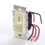 SLVDx-60W-3W - LED 3 Way Switch and Dimmer for Standard Wall Switch Box in Almond