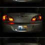 LED Bulbs are installed on left side of car while incandescent bulbs are on the right for comparison