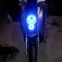 Customer&#039;s Angel Eye headlight accents on their scooter