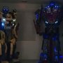 Optimus Prime and Bumblebee models using blue and cool white Little Dot LEDs