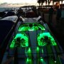 Green LED lights and strips illuminate and accent all of this customer&#039;s boat. Your boat is looking Super Bright, Mark! Thanks for sharing