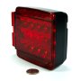 Square trailer light size comparison with US quarter coin