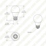 A19 120V 8.5W 60WE 830 E26 NDM G9 UL GL DIMS DRAWINGS                            
                        