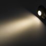 Adjustable LED Map/Dome Light w/ Switch - Truck, RV, Marine, Cabin LED Reading Light w/ 1 LED - Pigtail Connector - Black: On Showing Beam Pattern. 