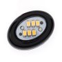 AM series Miniature Oval Accent Light - Black: Front View. 