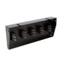 4-Position LED Rocker Switch Panel with Momentary Switch - DC Distribution Switch Panel - 12 VDC - 40 Amps