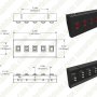 4-Position LED Rocker Switch Panel with Momentary Switch - DC Distribution Switch Panel - 12 VDC - 40 Amps