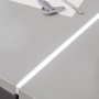 LINO narrow aluminum LED strip channel profile fixture flush mounted in table top