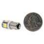 BA9s LED Bulb - 5 LED Tower: Back View With Size Comparison