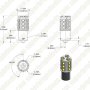 7507 (PY21W) LED Bulb - 18 SMD LED Tower - BAU15S Retrofit