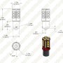 7507 (PY21W) CAN Bus LED Bulb - 30 SMD LED Tower - BAU15S Retrofit