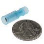 16-14 AWG Female Bullet Connector - Insulated Quick-Connect Crimp Terminal: Quarter Size Comparison
