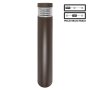 Flat Top LED Bollard with Louvers - Selectable Wattage and CCT - Bronze Finish - 12W / 16W / 22W - 3000K / 4000K / 5000K