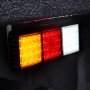 LED Rear Combination Lamps - Truck Stop/Turn/Tail/Reverse Lights w/ Removable Light Heads - Pigtail Connector: Shown Installed On Box Truck With Turn Signal, Brake Light, And Reverse Light Active. 