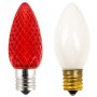 C9 LED Bulbs - Diamond Faceted Replacement Christmas Light Bulbs: Size Comparison to Incandescent C9 Bulb