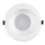 Designed for both residential and commercial application, the white finish will compliment any interior space, and the frosted lens reduces glare for interior general lighting.