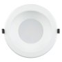 Designed for both residential and commercial application, the white finish will compliment any interior space, and the frosted lens reduces glare for interior general lighting.