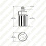 LED Corn Bulb - Selectable Wattage and CCT - EX39 Mogul Screw Base - Up To 16,200 Lumens - 80W / 100W / 120W - 3000K / 4000K / 5000K - 400W MH Equivalent