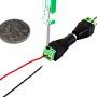 CPS-x2ST Standard Barrel Connector to Screw Terminal Adapter: Wires Being Attached Quarter Comparison