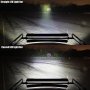 50&amp;quot; Off Road Curved LED Light Bar - 288W: Straight LED Light Bar (top) vs Curved LED Light Bar (bottom) Aimed At Treeline 100 Feet Away 