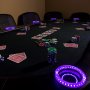 LED Angel Eye Headlight Accent Lights: Installed Around Cup Holders on Poker Table