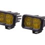 Diode Dynamics Stage Series SSC2 Sport Yellow LED Pod Lights - 960 Lumens - Combo Beam / SAE Fog Beam - Qty 2